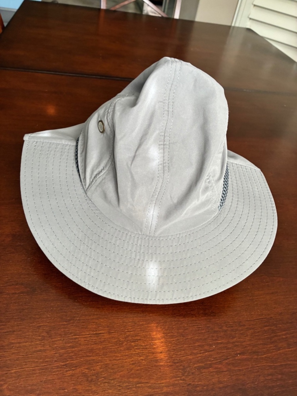 Gray Unisex Sun Hat with Neck Protection